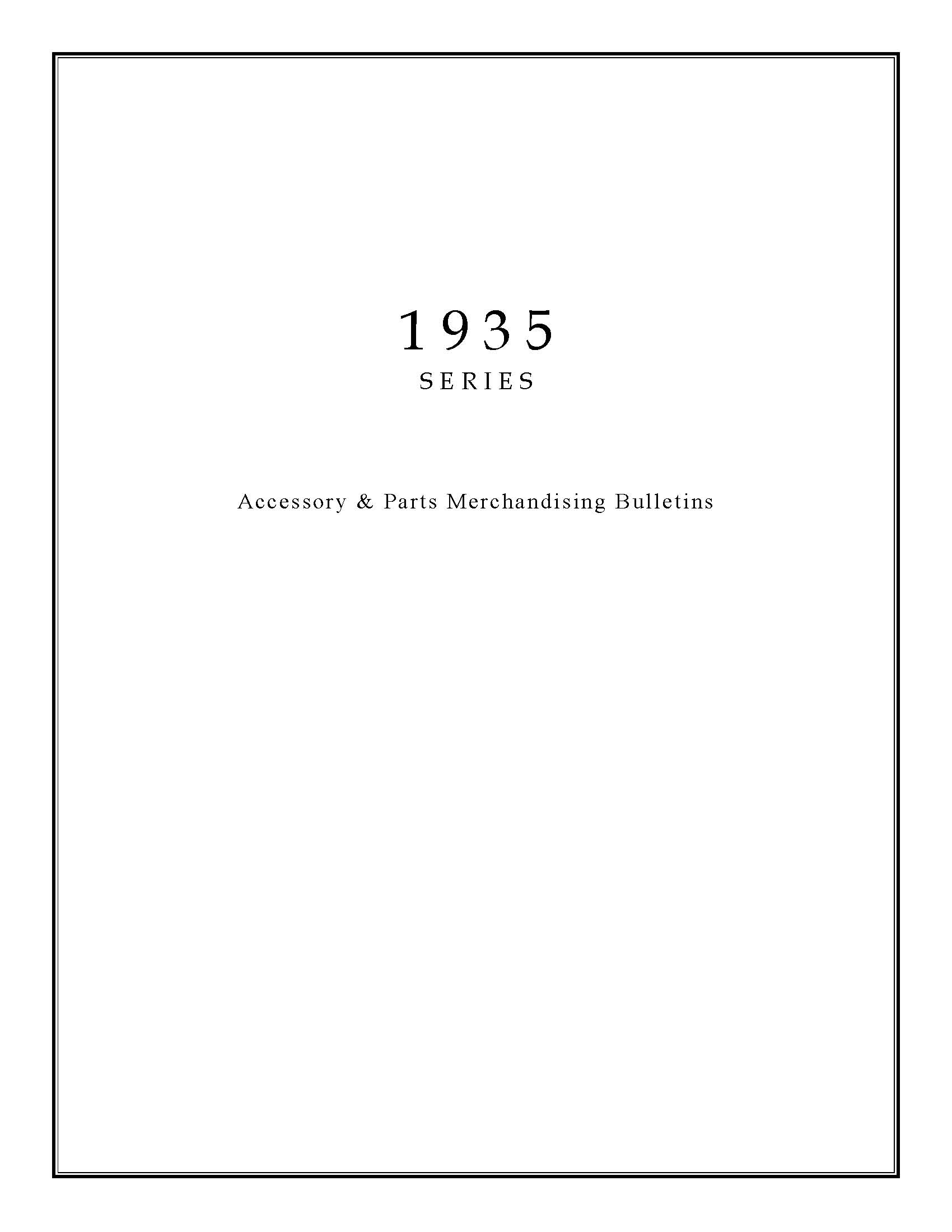 1935 Hudson Accessory Bulletins